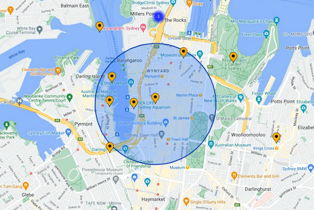 Map view of address